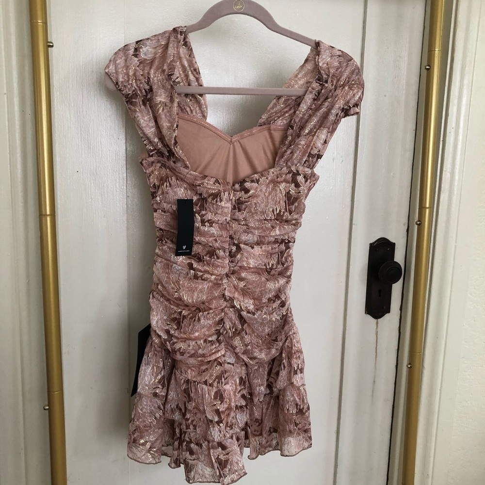 Elegant Pink Floral Women's Dress - Picture 2 of 3